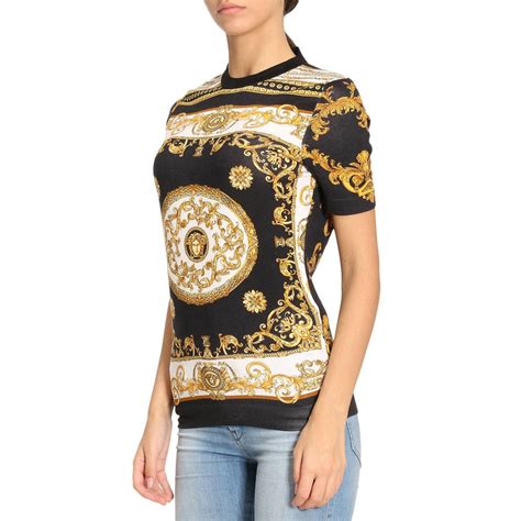 versace chains pattern shirt women|versace tops for women.